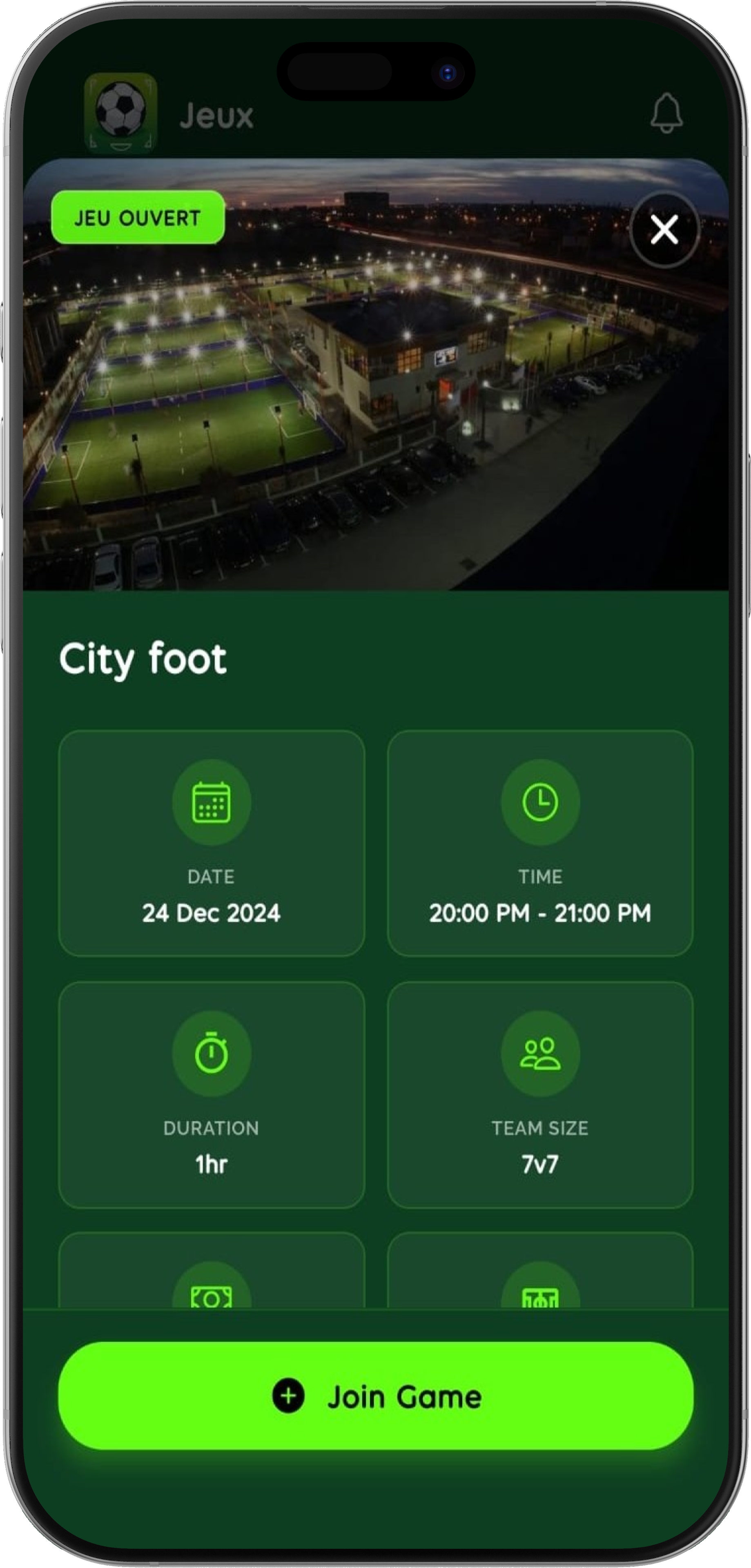 KoraKick - Détails du match